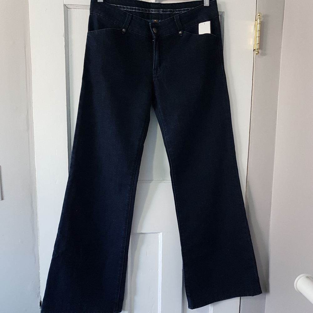 Fidelity Crysinth Tailored Wide Leg Jeans Blue Rinse Sz 29 x 34. Worn once